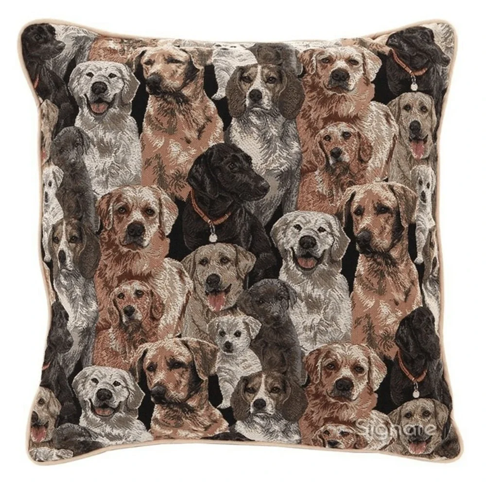 Set of 2-Signare Tapestry Double Sided Labrador Design Pillow Covers 18
